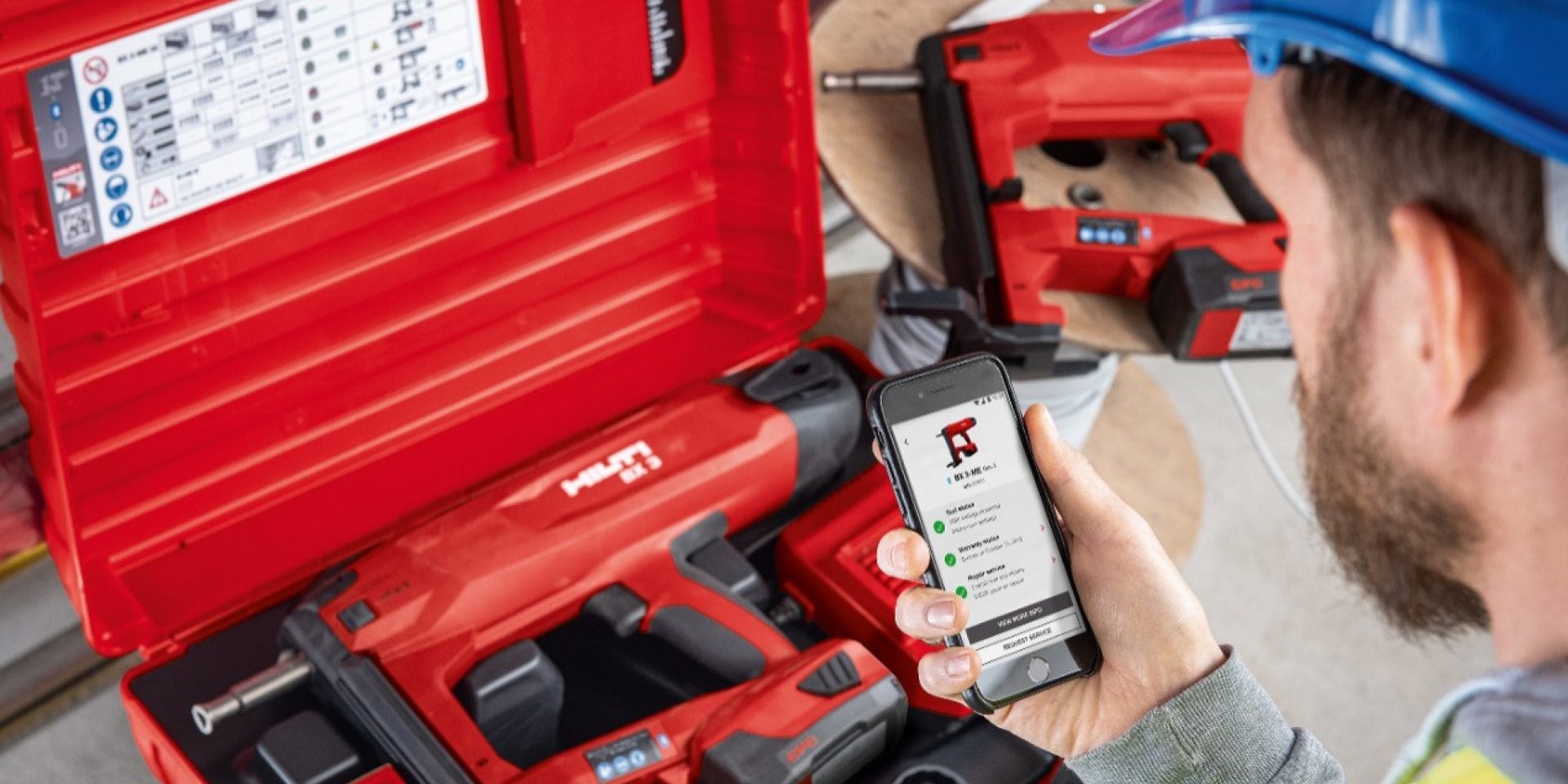Make it smart! The BX 3 cordless nailer has built-in Bluetooth technology which can be used with the Hilti Connect App for hassle-free tool services directly at your fingertips
